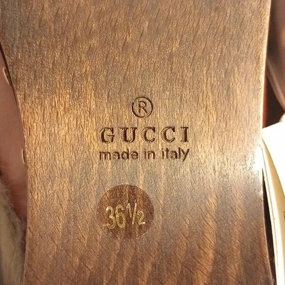 NWT Gucci Calfskin Fur Horsebit Amstel Slingback Clogs NIB - Picture 9 of 10